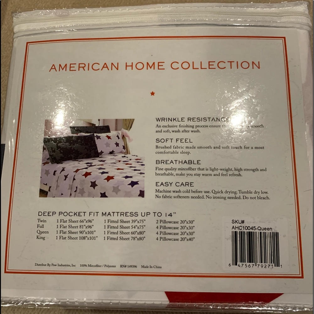 Queen Sheet Set - 6 piece